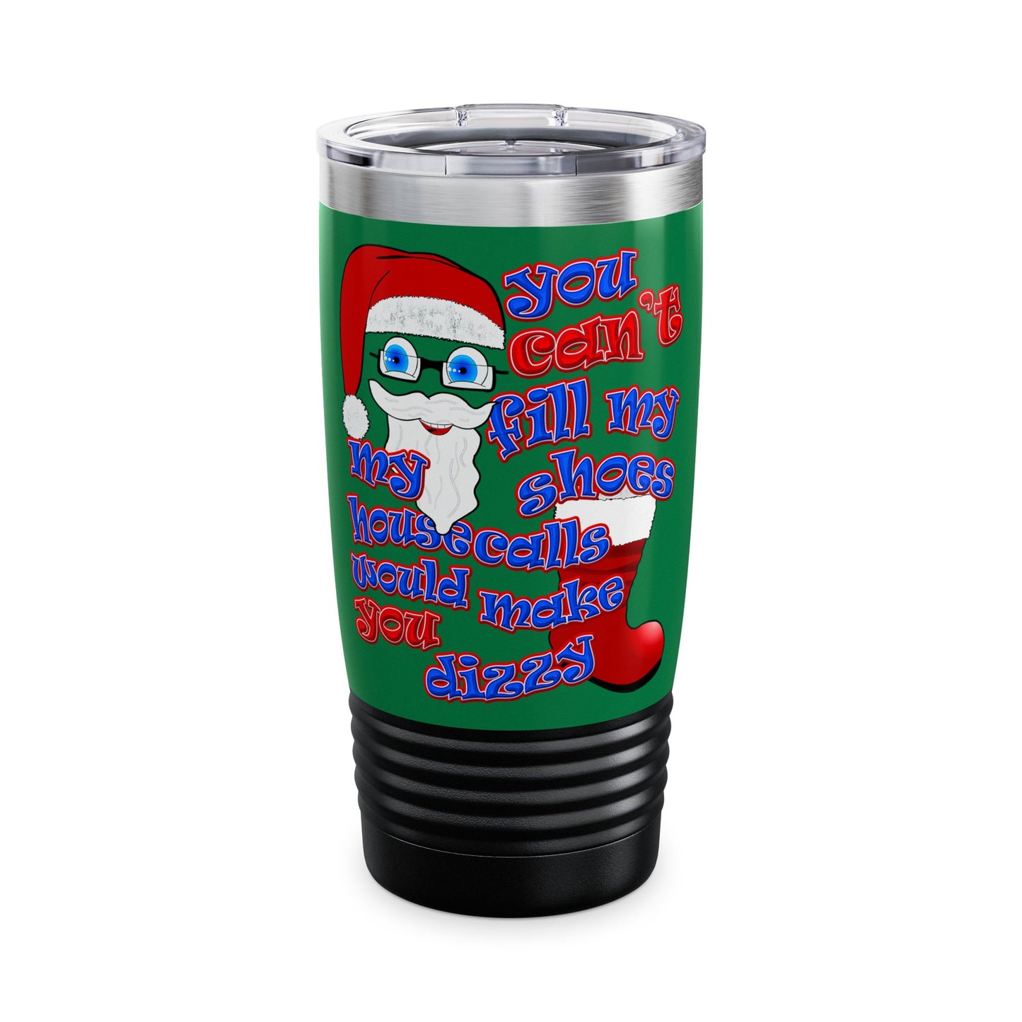 santa's shoes - Ringneck Tumbler, 20oz (dark green)