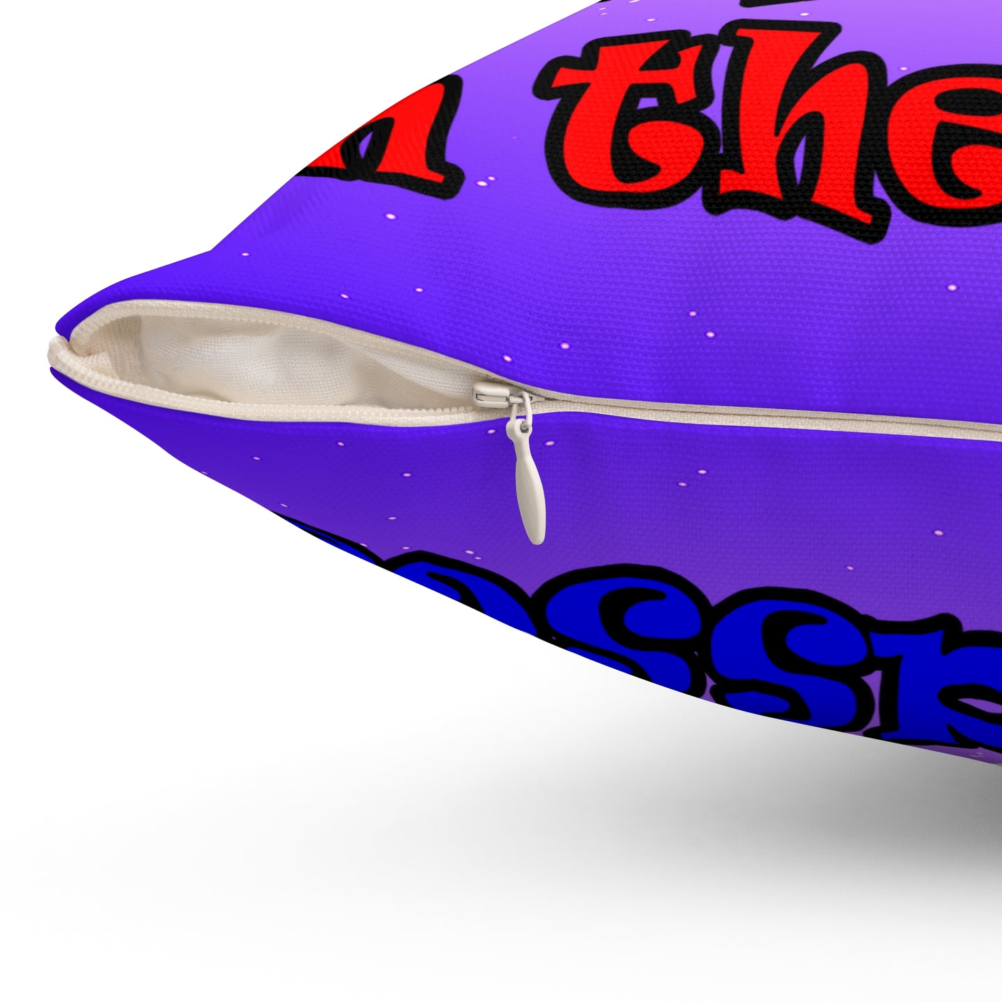 donkeys and elephants - Spun Polyester Square Pillow - (purple-pink wave)