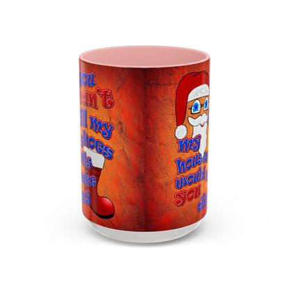 santa's shoes - Accent Mug (burnt orange)