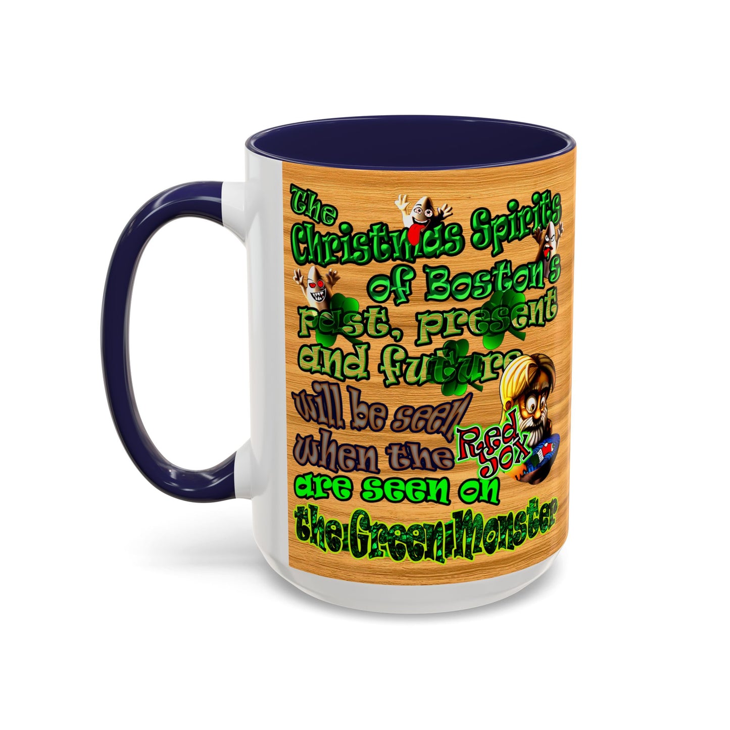 christmas spirits of boston - Accent Mug (butterscotch wood finish)