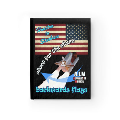 shoot for the stars - journal-lined (black)