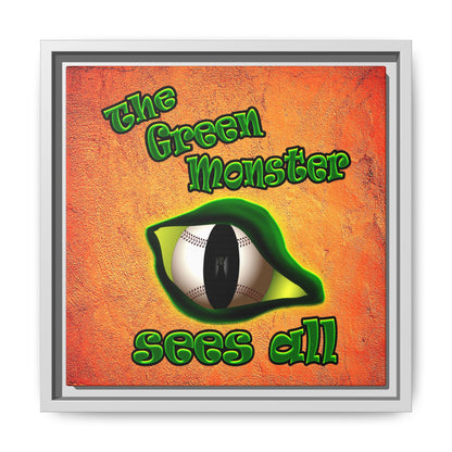 green monster - framed canvas art (burnt orange)