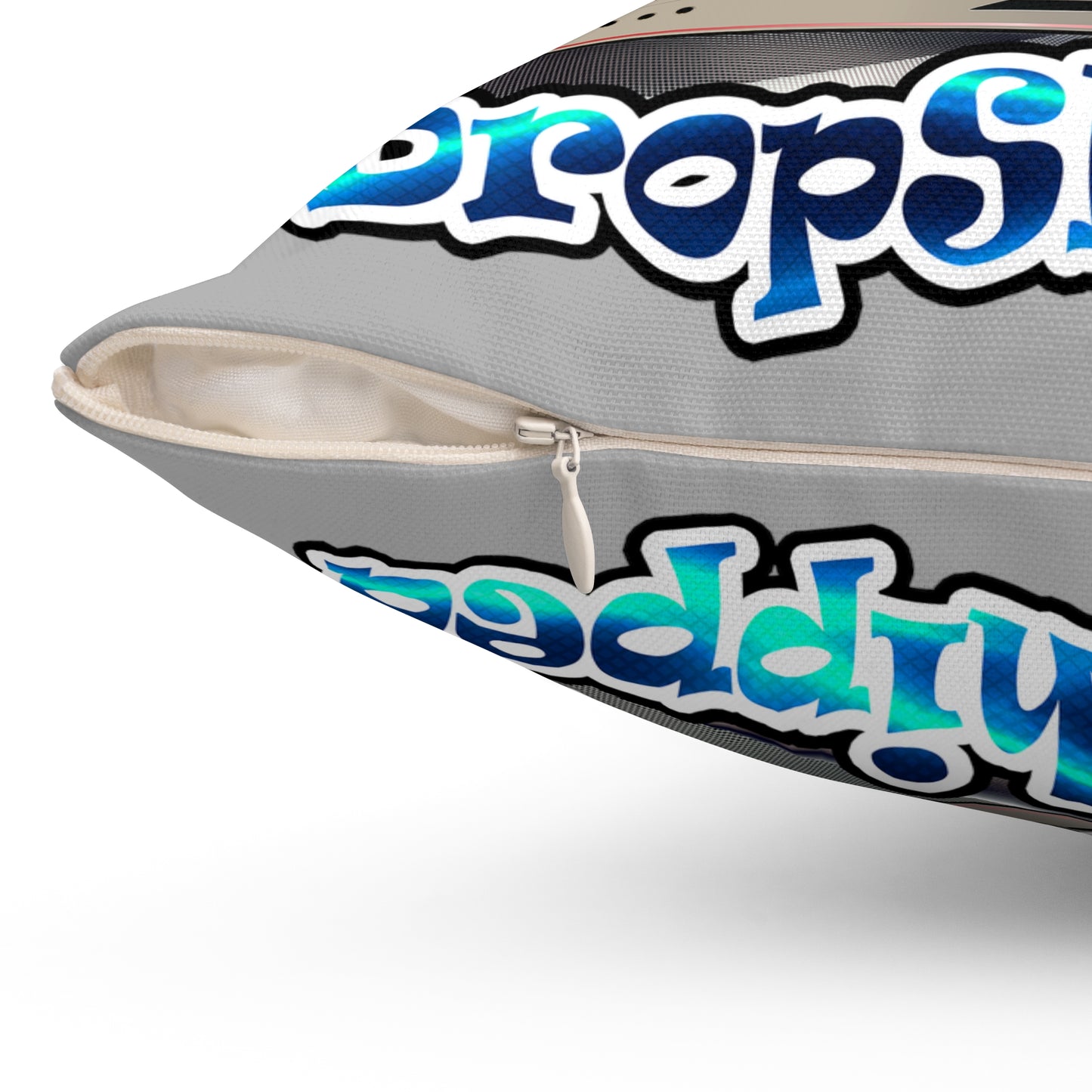 logo - Spun Polyester Square Pillow - (light grey)