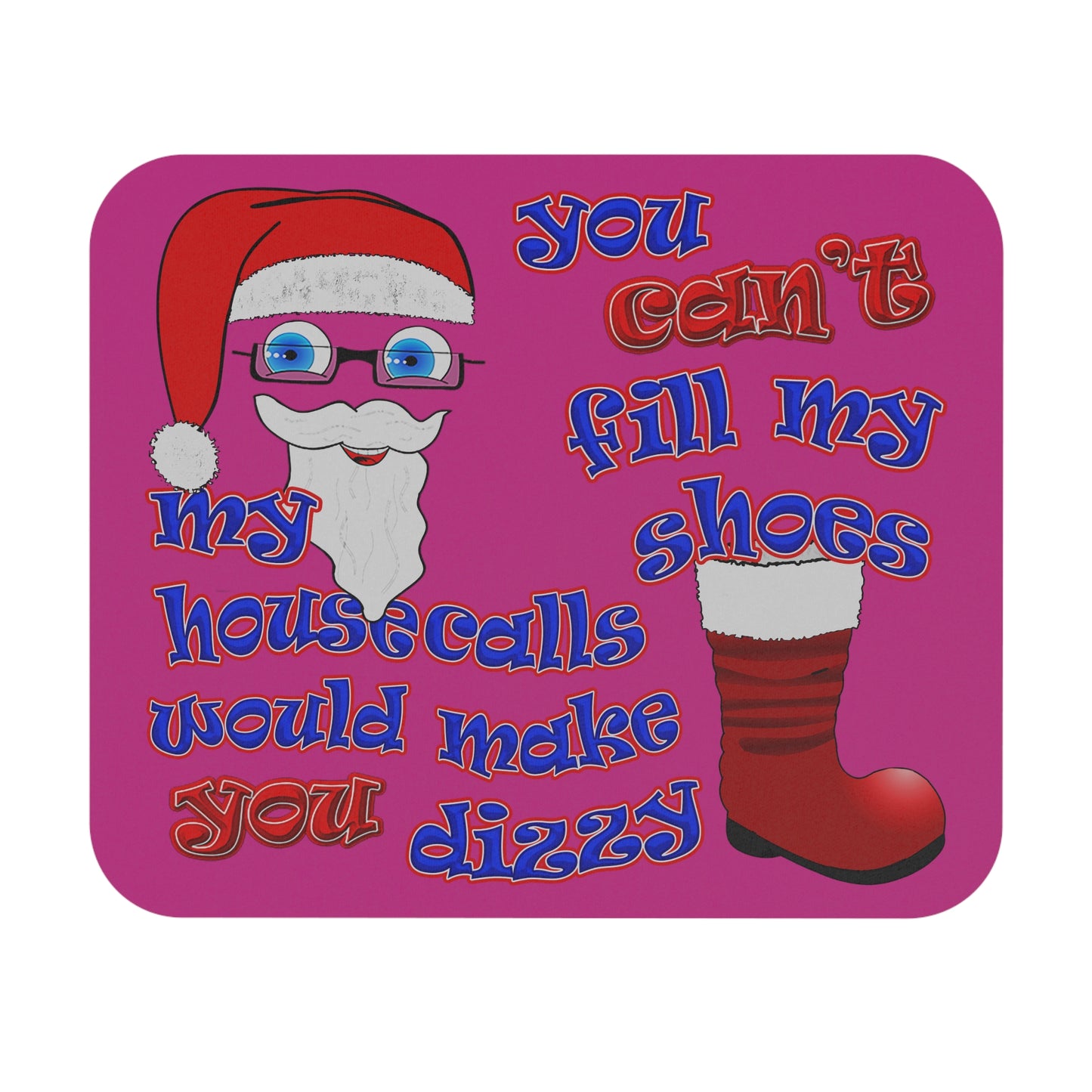 santa's shoes - Mouse Pad (Rectangle) (pink)