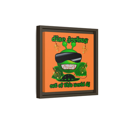 disc jockey - framed canvas art (crusta)