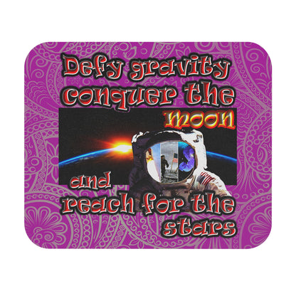 defy conquer reach - Mouse Pad (Rectangle) (pink swirl)