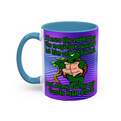 turtle race - Accent Mug (purple wave)