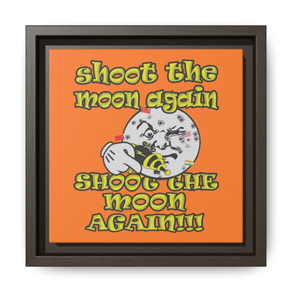shoot the moon again - framed canvas art (crusta)