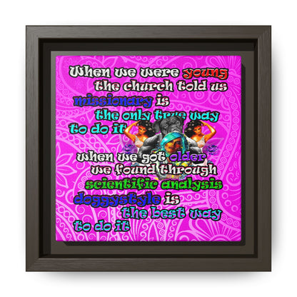 doggystyle - framed canvas art (pink swirl)