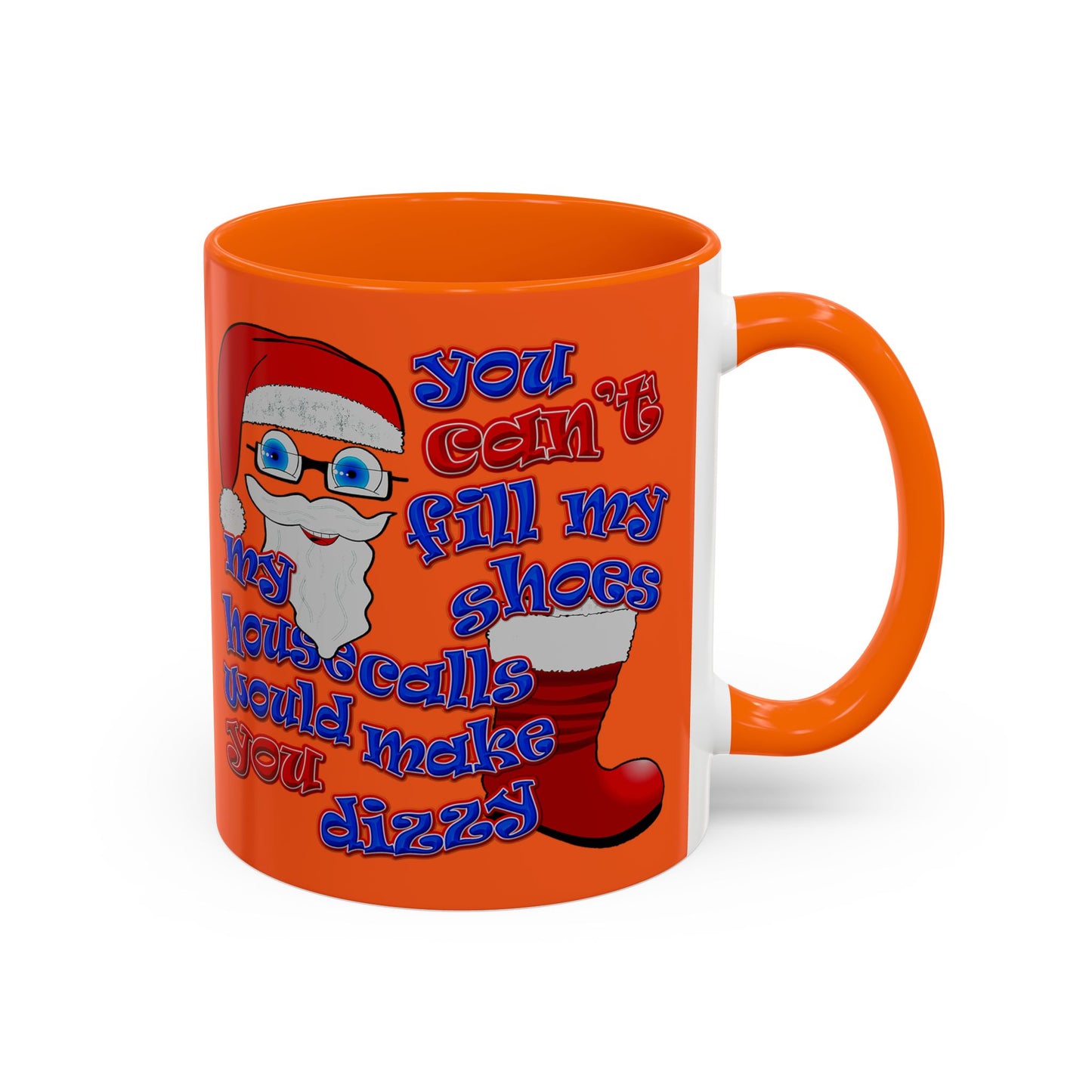 santa's shoes - Accent Mug (orange)