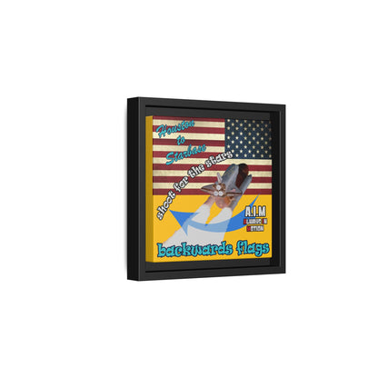 shoot for the stars - framed canvas art (yellow)