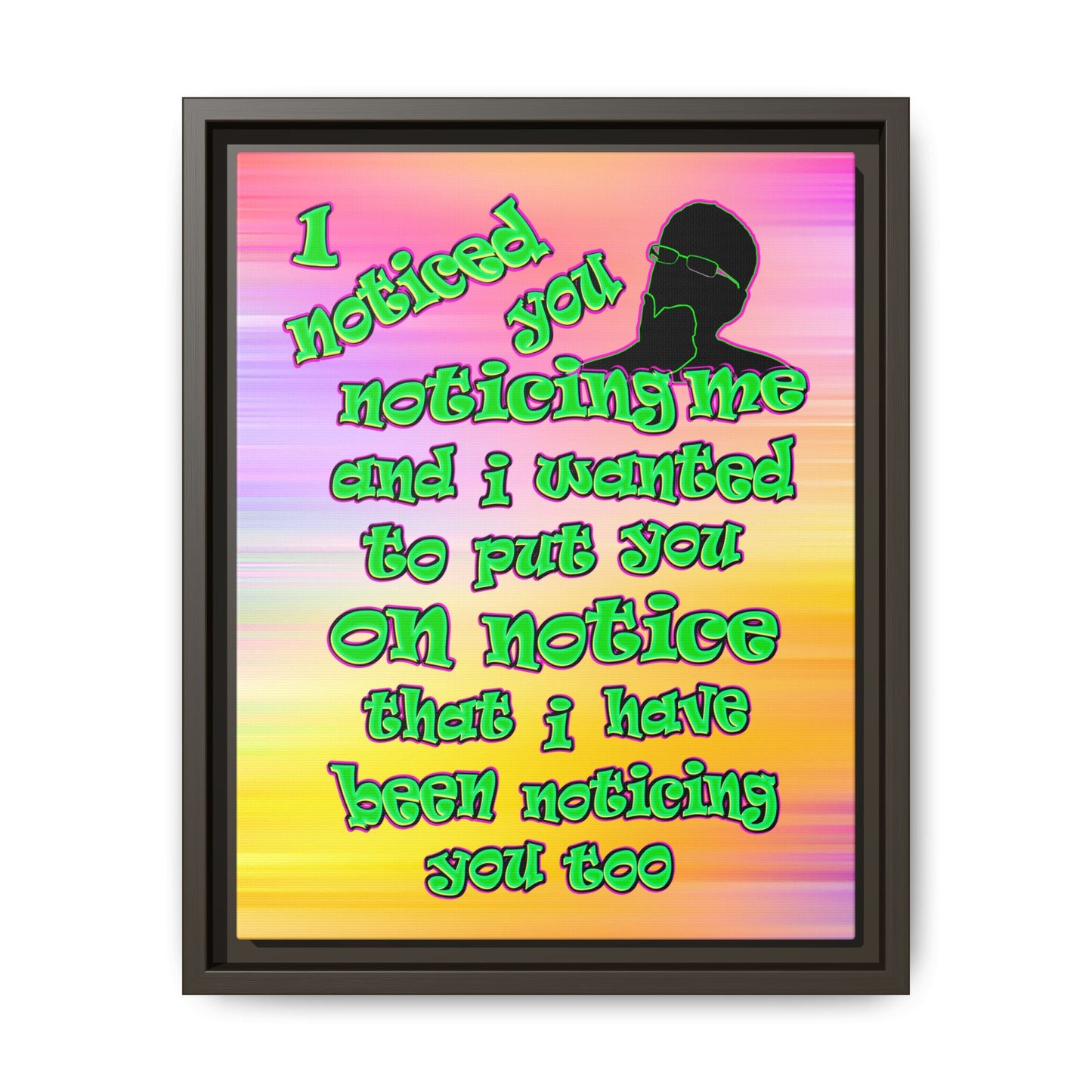 noticed you noticing - framed canvas art (color blur)