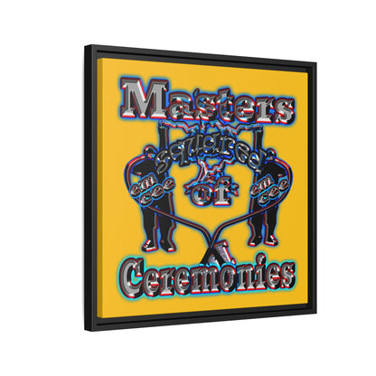 em cee squared - framed canvas art (yellow)