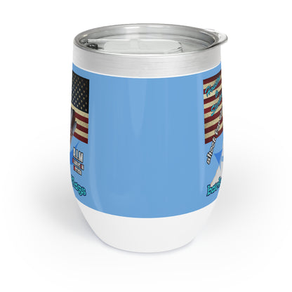 shoot for the stars - Chill Wine Tumbler (light blue)
