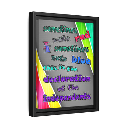 declaration of the independents - framed canvas art (rainbow split)