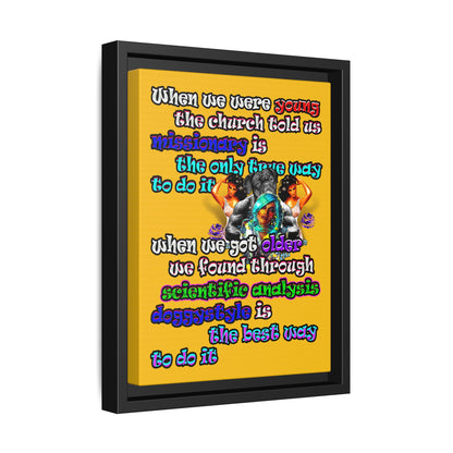 doggystyle - framed canvas art (yellow)