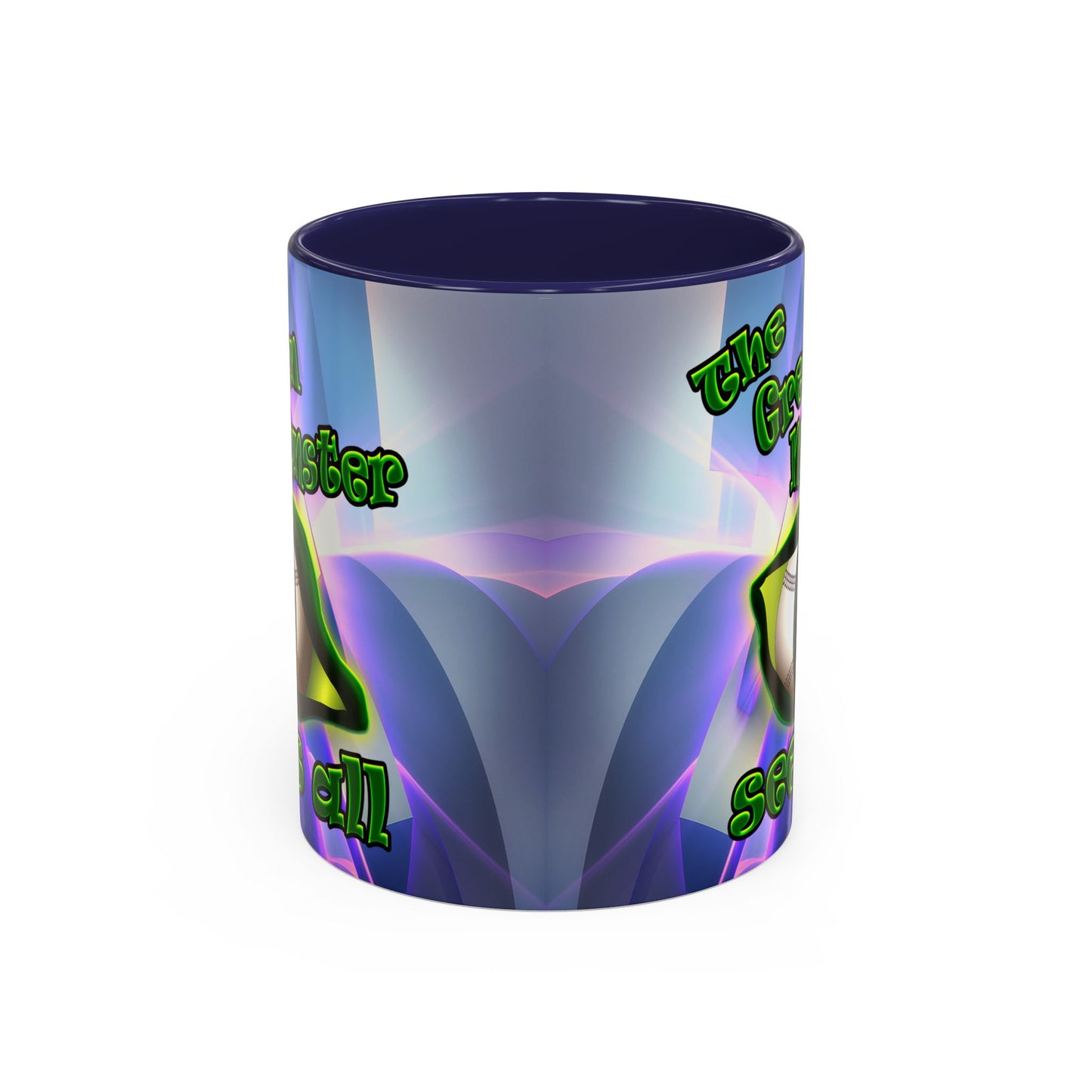 green monster - Accent Mug (grey-pink wave)