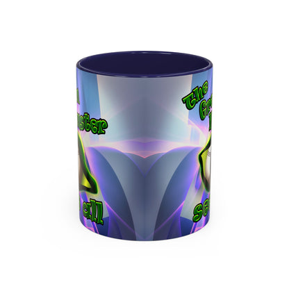green monster - Accent Mug (grey-pink wave)
