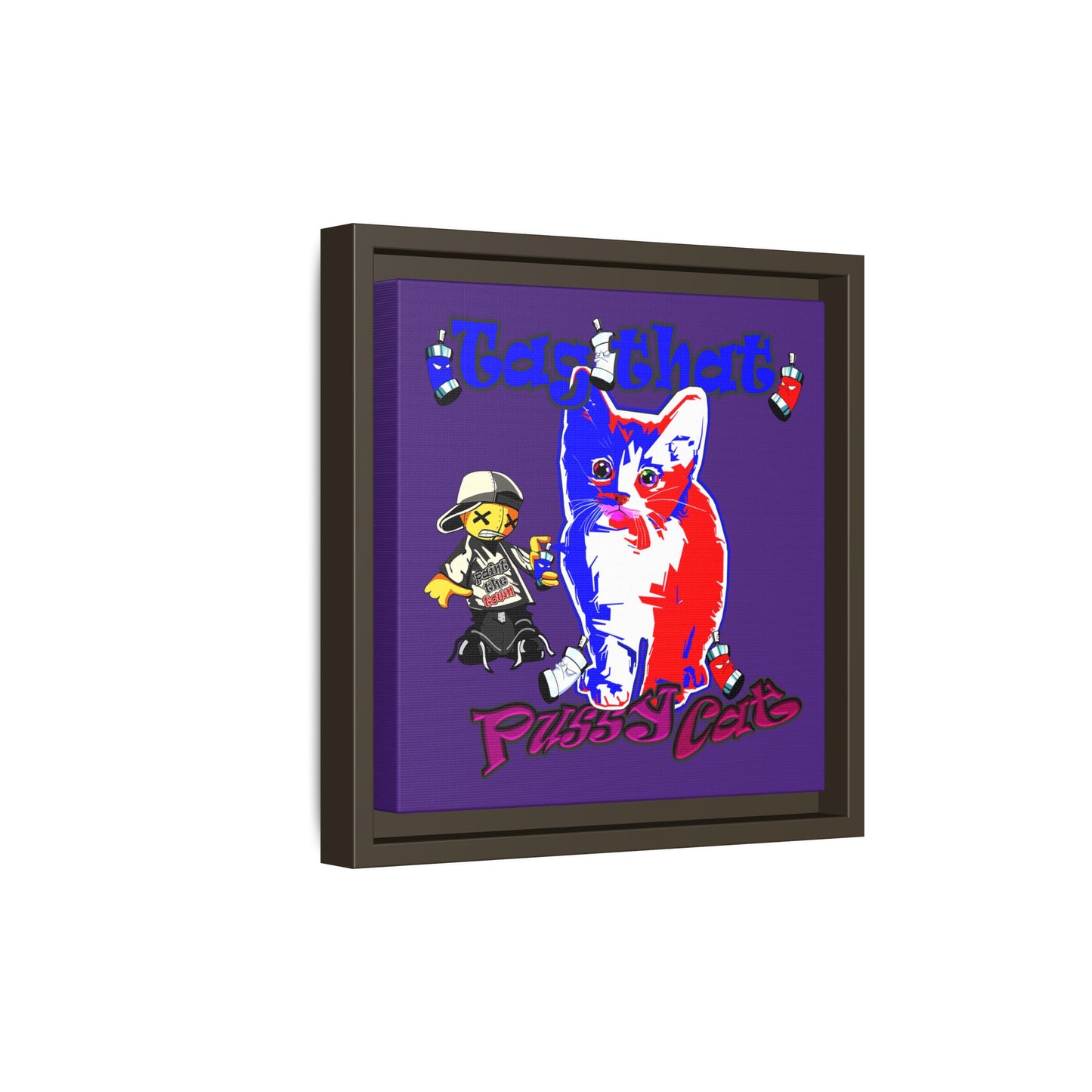 tag that - framed canvas art (purple)