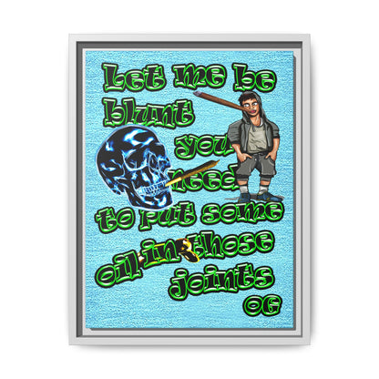 og - framed canvas art (faded blue)