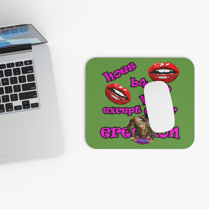 hoes b4 bros - Mouse Pad (Rectangle) (green)