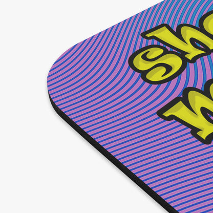 shoot the moon again - Mouse Pad (Rectangle) (light blue-purple wave)