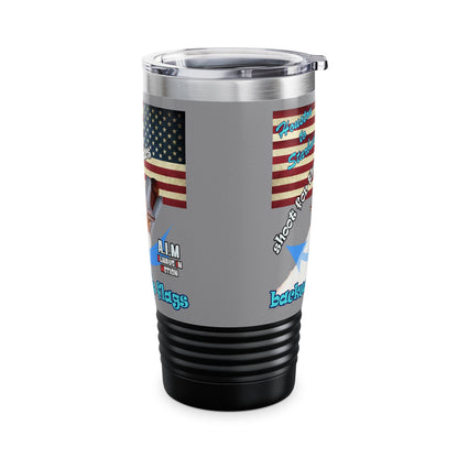 shoot for the stars - Ringneck Tumbler, 20oz (grey)