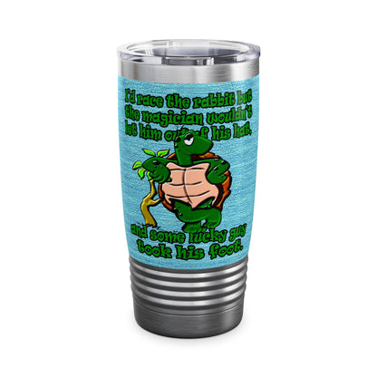 turtle race - Ringneck Tumbler, 20oz (faded blue)