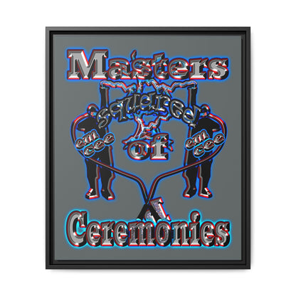 em cee squared - framed canvas art (dark grey)