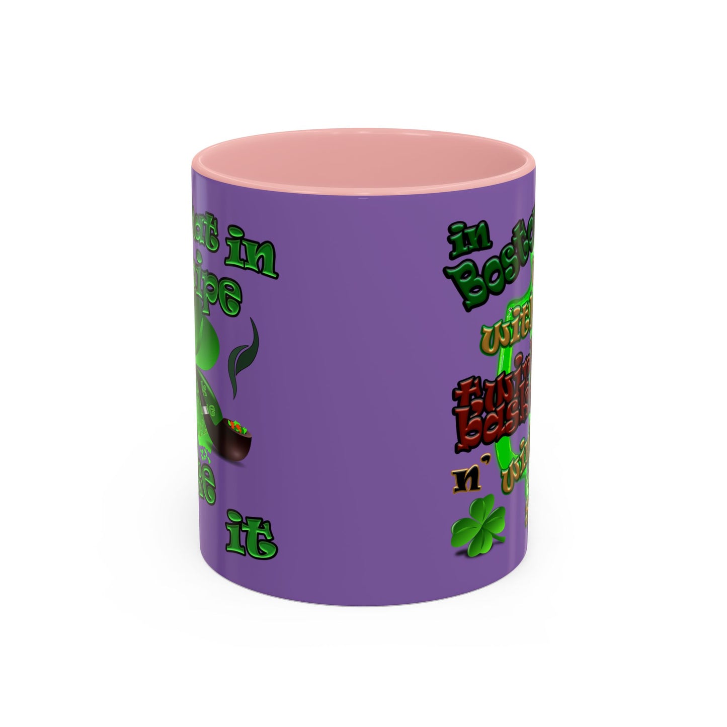 celtics logo - Accent Mug (light purple)