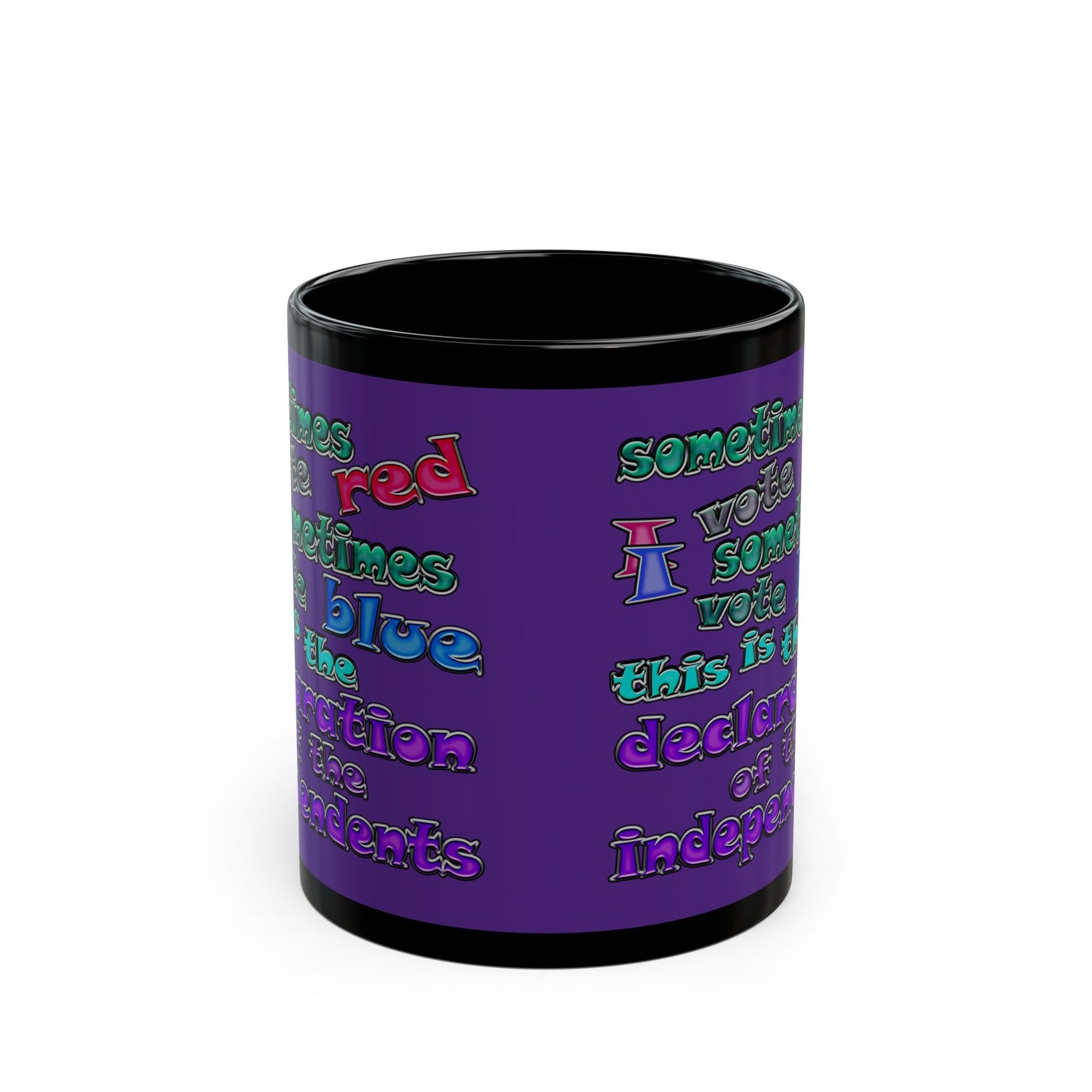 declaration of the independents - Black Mug (purple)