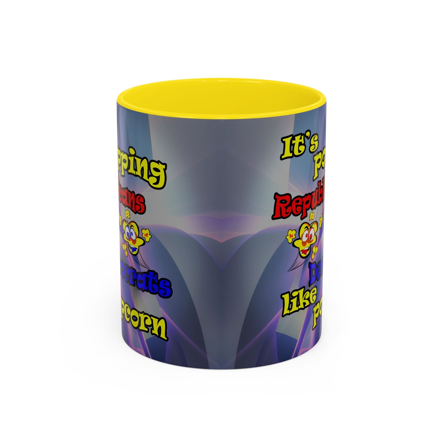 popping like popcorn - Accent Mug (grey-pink wave)