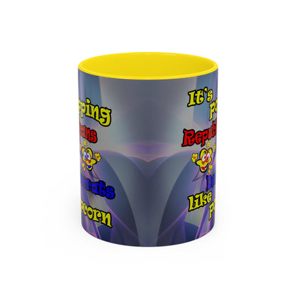 popping like popcorn - Accent Mug (grey-pink wave)