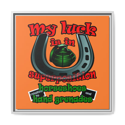 my luck - framed canvas art (crusta)
