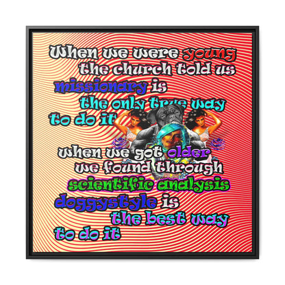 doggystyle - framed canvas art (yellow-orange wave)