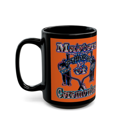 em cee squared - Black Mug (orange)