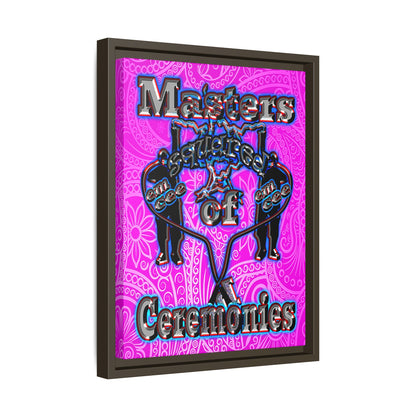 em cee squared - framed canvas art (pink swirl)