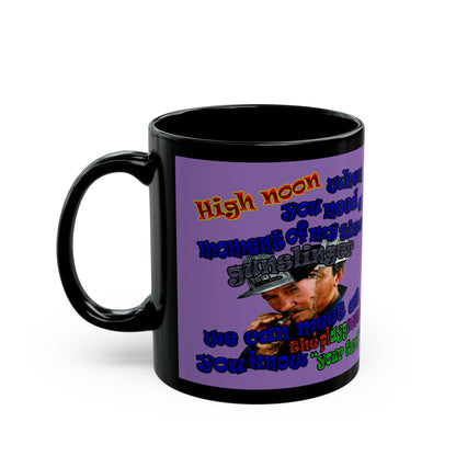 high noon - Black Mug (light purple)