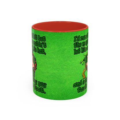turtle race - Accent Mug (green turf)