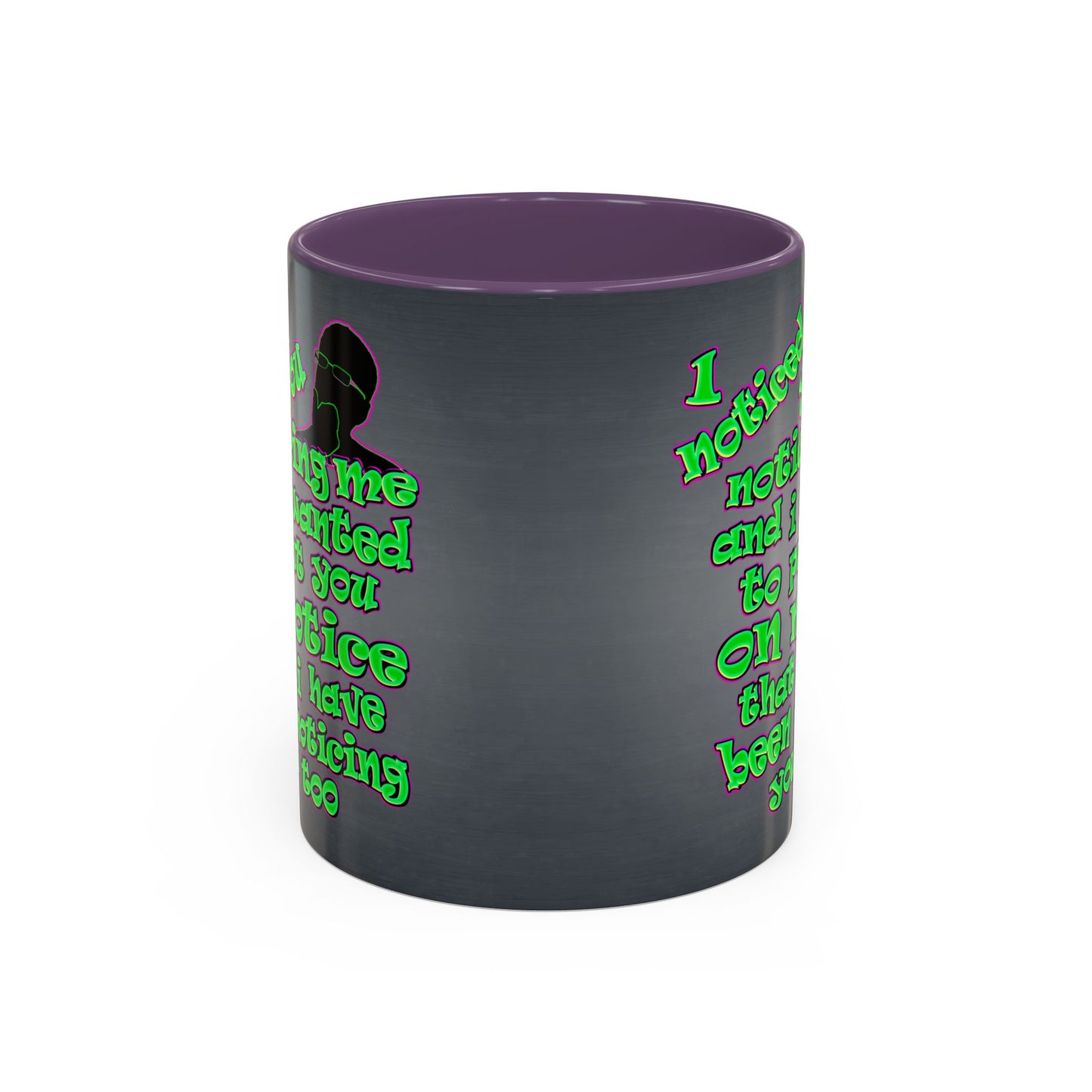noticed you noticing - Accent Mug (grey-light grey)