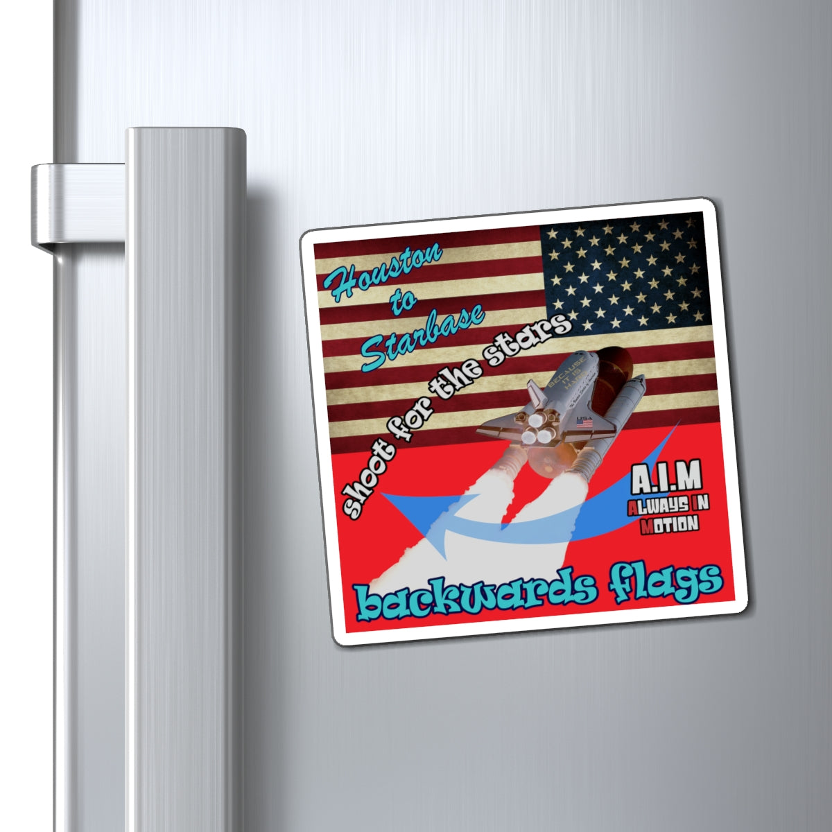 shoot for the stars - Magnets - (red)