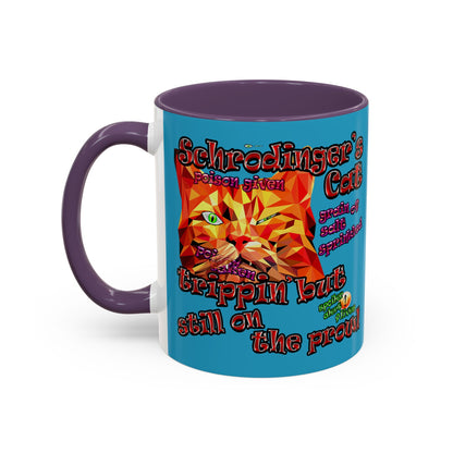 schrodinger's cat - Accent Mug (turquoise)