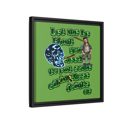 og - framed canvas art (green)