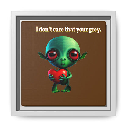 I don't care that your grey - framed canvas art (brown)