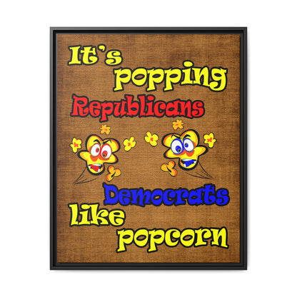 popping like popcorn - framed canvas art (brown papyrus)