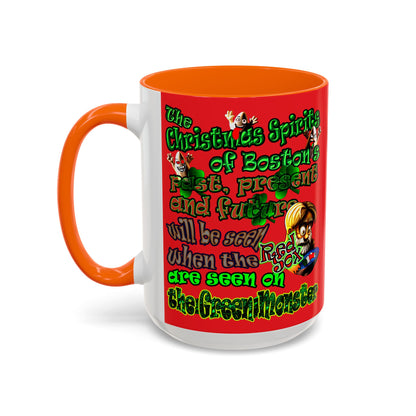 christmas spirits of boston - Accent Mug (red)