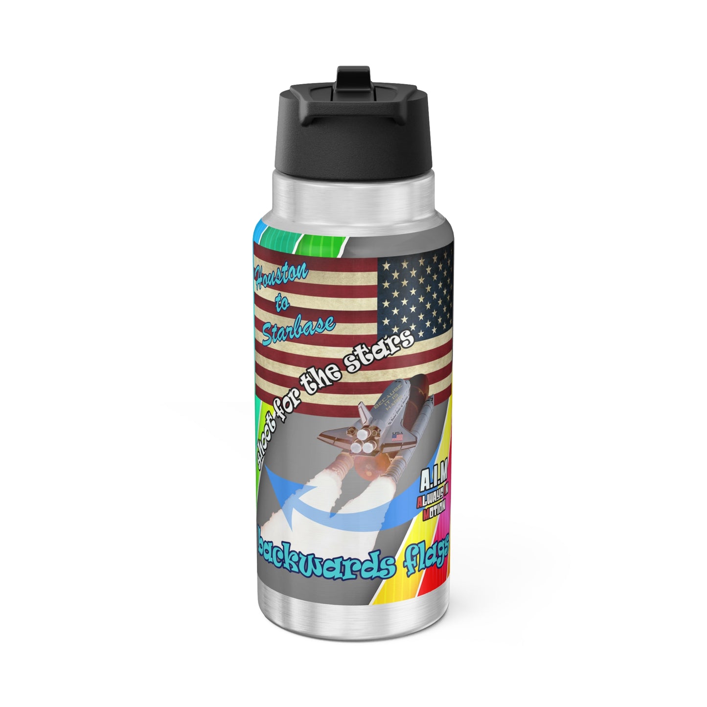 shoot for the stars - Gator Tumbler, 32oz (rainbow split)