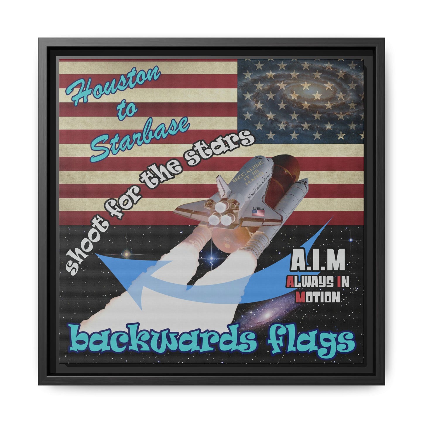 shoot for the stars - framed canvas art