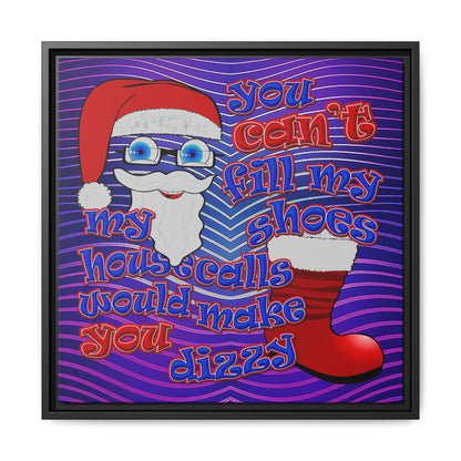 santa's shoes - framed canvas art (purple wave)