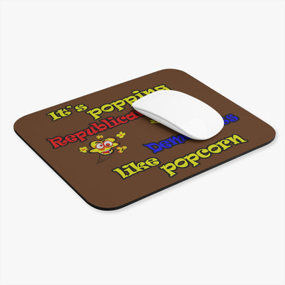 popping like popcorn - Mouse Pad (Rectangle) (brown)